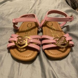 ADORABLE Bebe Girl toddler sandals! No size listed, but approximately 7.